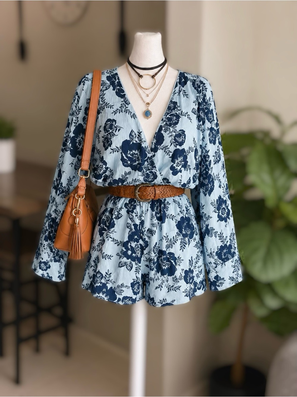 Altar'd State Floral Print Romper Size S